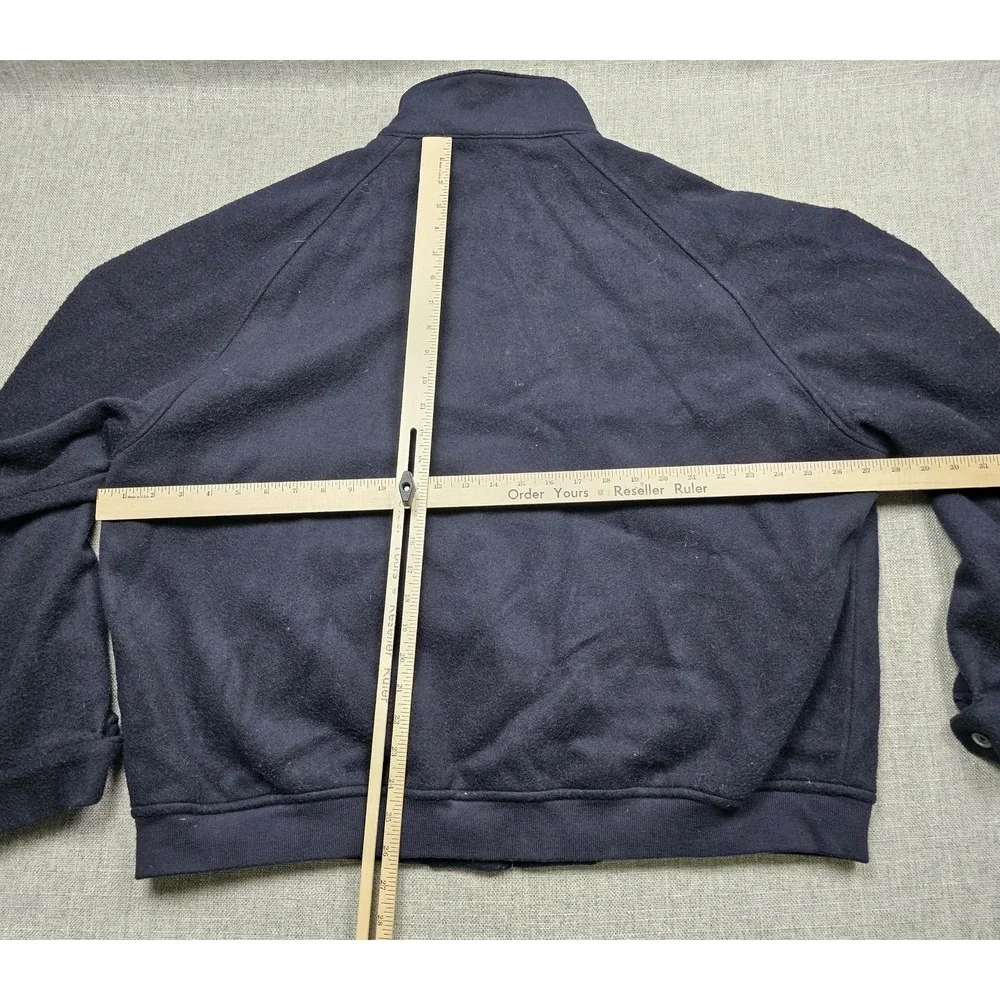 VINTAGE Polo Ralph Lauren Jacket Mens 2XL Blue Wool Bomber Plaid Lined Full Zip
